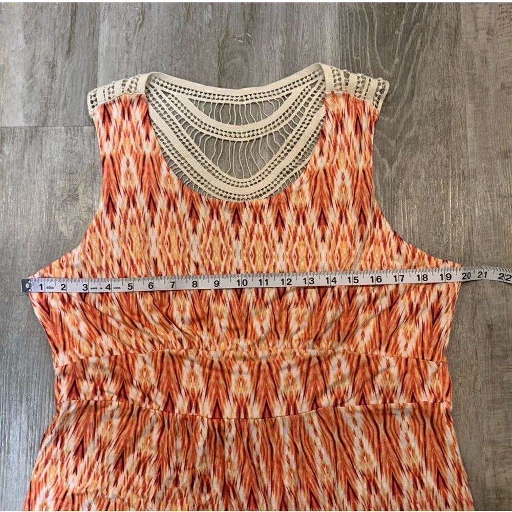 NWT daisy fuentes Tangerine combo maxi With back detail size XL - Picture 10 of 15